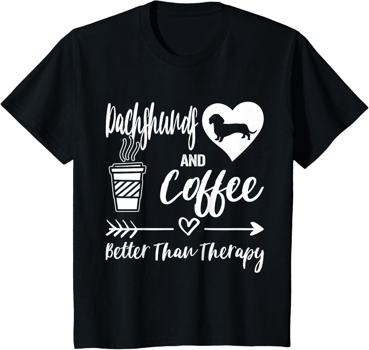 Dachshunds And Coffee Dachshund Mom Dachshund Dad Coffee T-Shirt - Black
