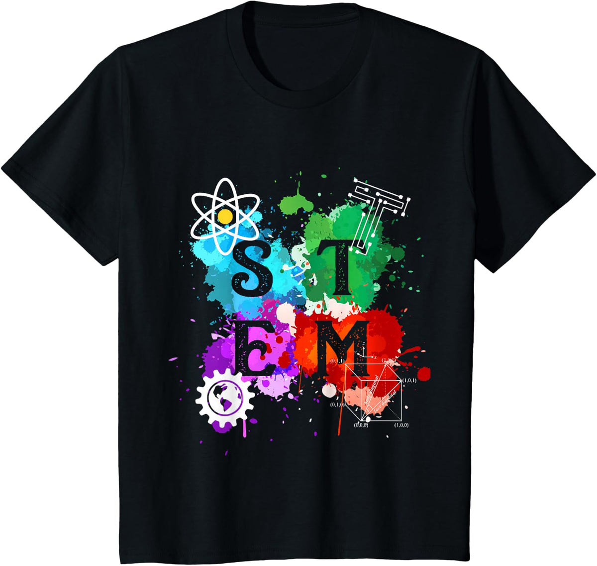 STEM Science Technology Engineering Math Teacher Gift T-Shirt Small - Black