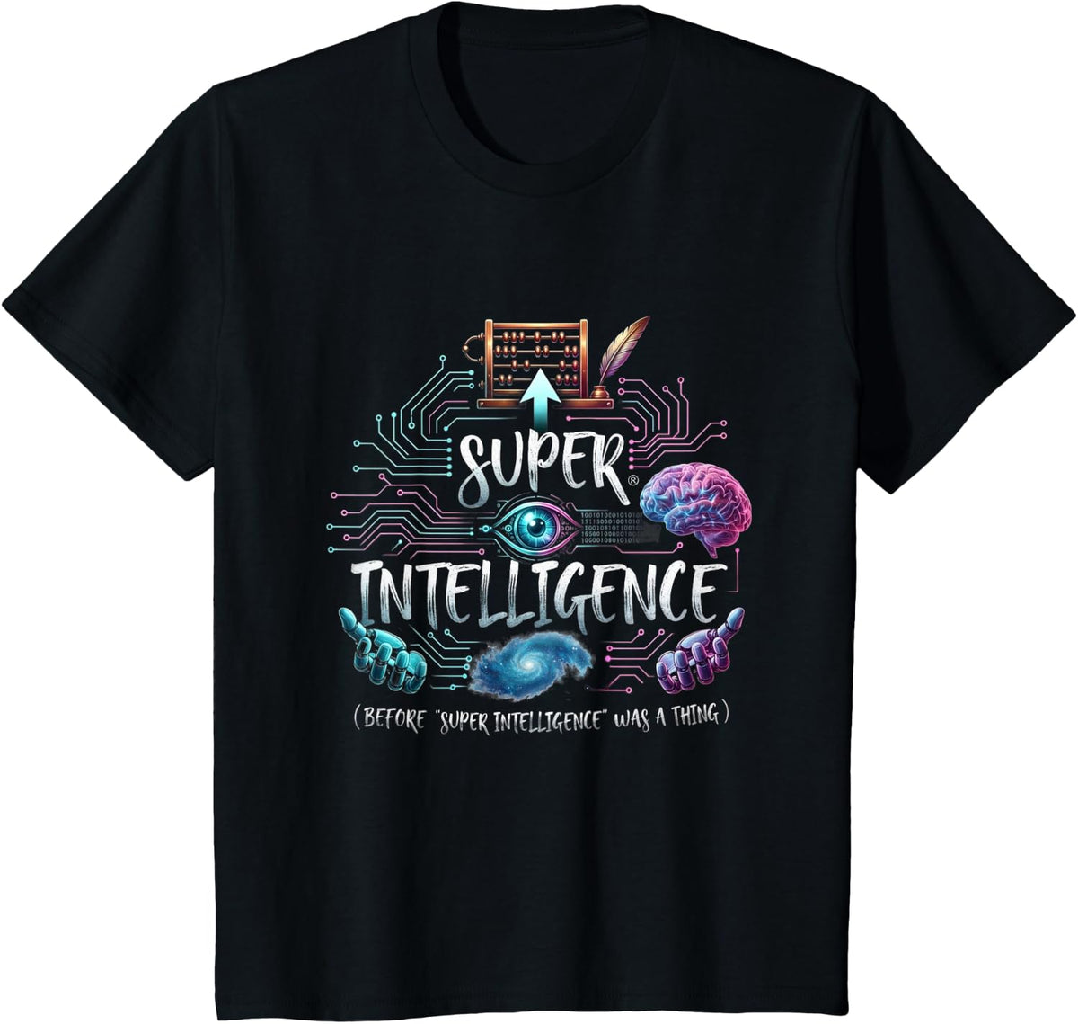 Super Intelligence Computer Science Artificial Intelligence T-Shirt - Black