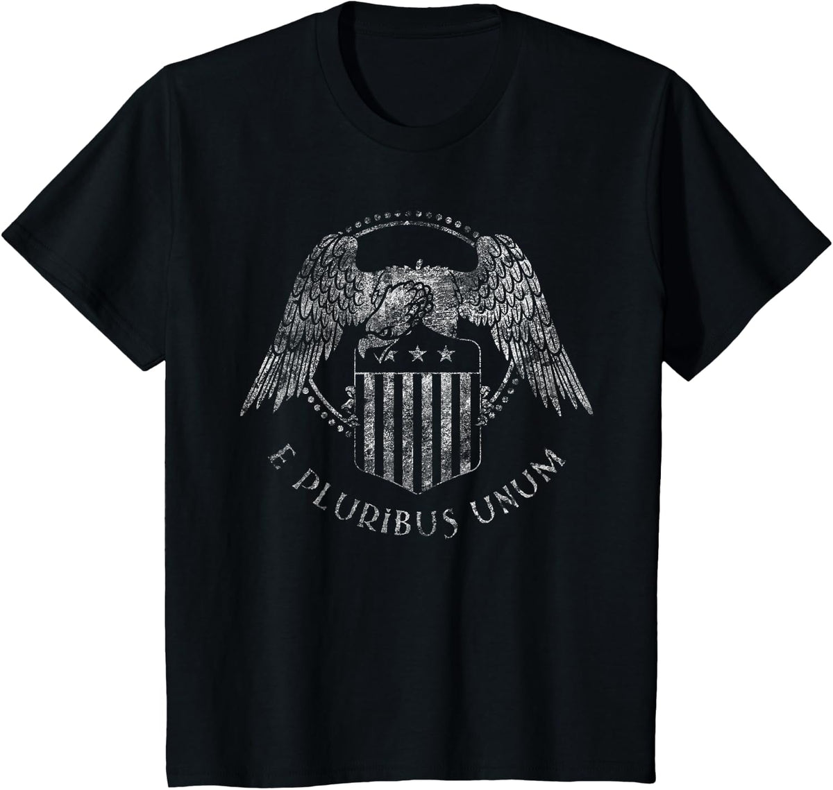 American Patriotic design Eagle Freedom e pluribus unum T-Shirt - Black