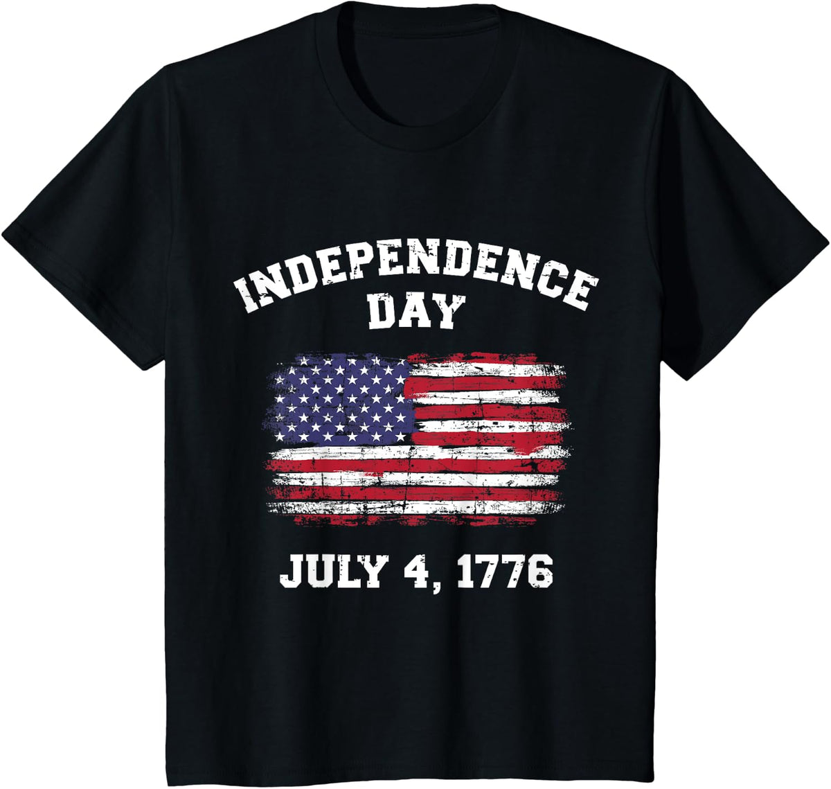 USA flag stars and stripes for patriotic independence day T-Shirt - Black