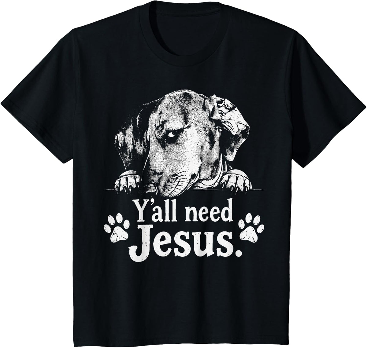 Ya'll Need Jesus Funny Dachshund Design for Dog Lovers T-Shirt - Black