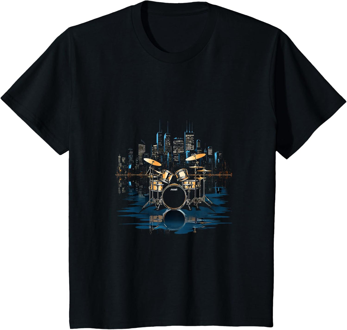 Drumset Drum Kit Music Drummer Drumming T-Shirt - Black