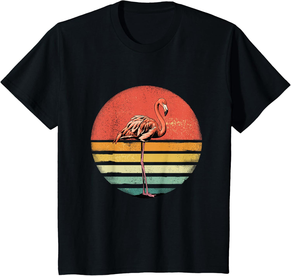 Vintage Animal Retro Flamingo Wild Flamingo Animals Lover T-Shirt - Black