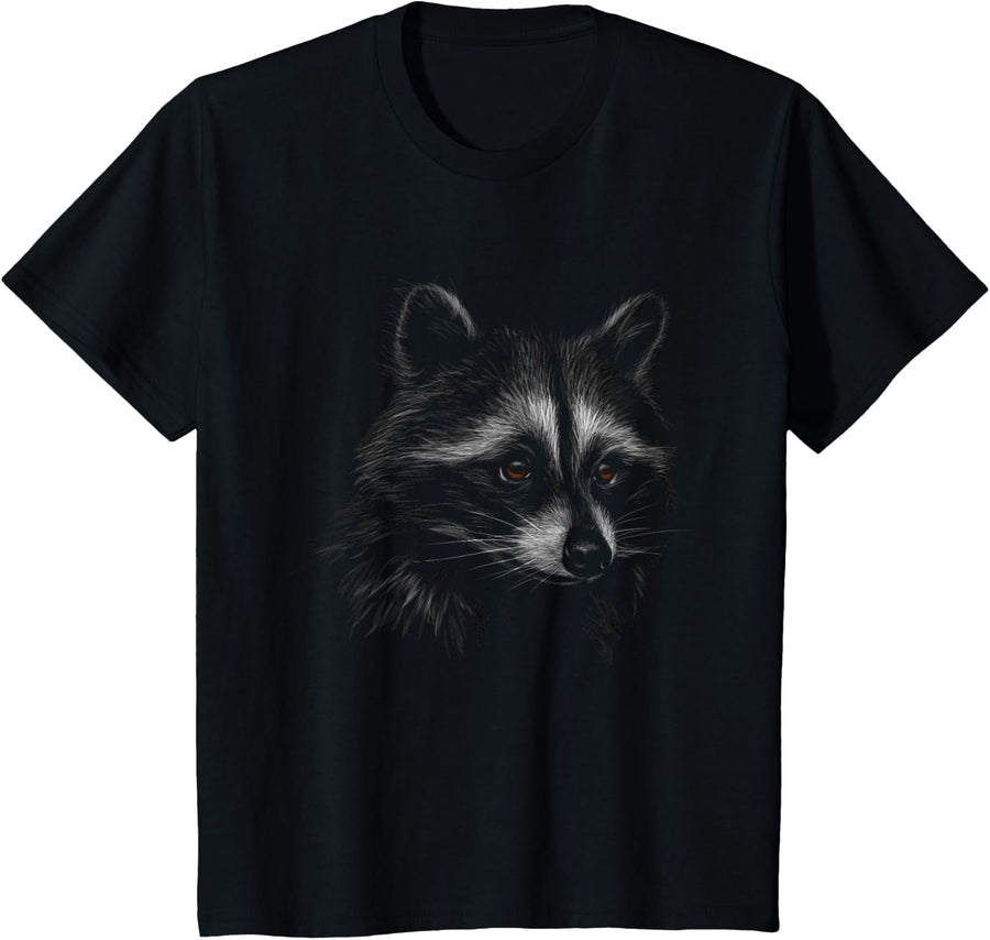 Raccoon Trash Panda Raccoon Head Gift T-Shirt - Black