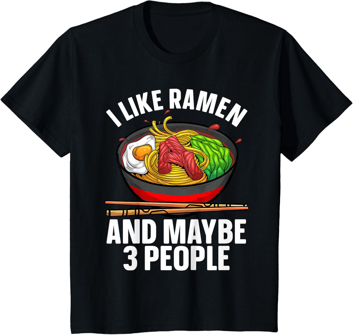 Funny Ramen Noodles Art for Men Women Japanese Noodle Lover T-Shirt - Black
