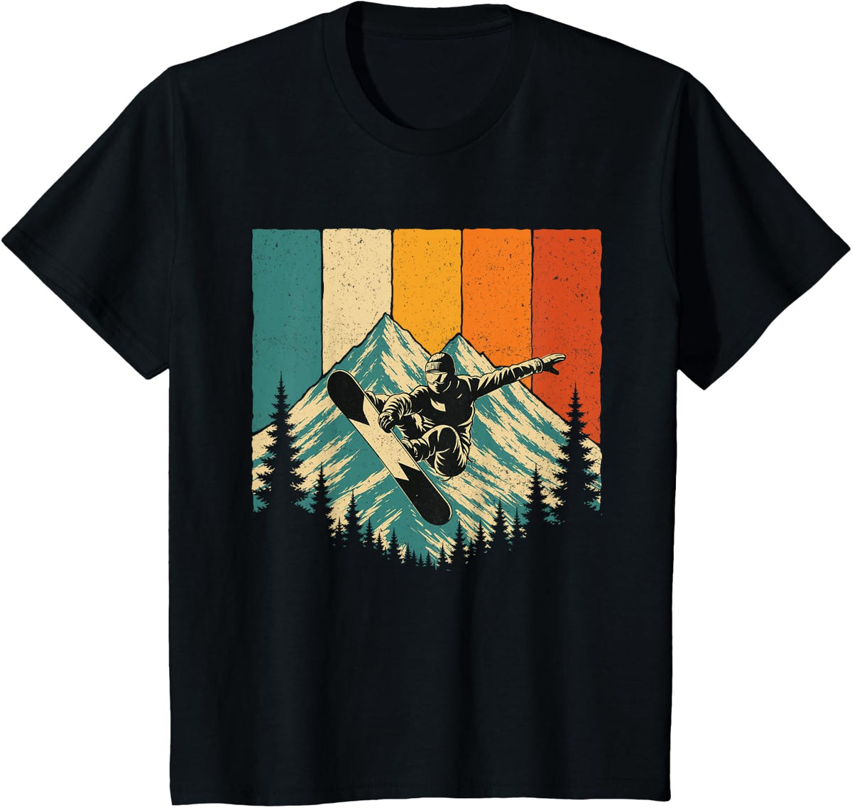 Retro Snowboarding - Snowboarder T-Shirt - Black