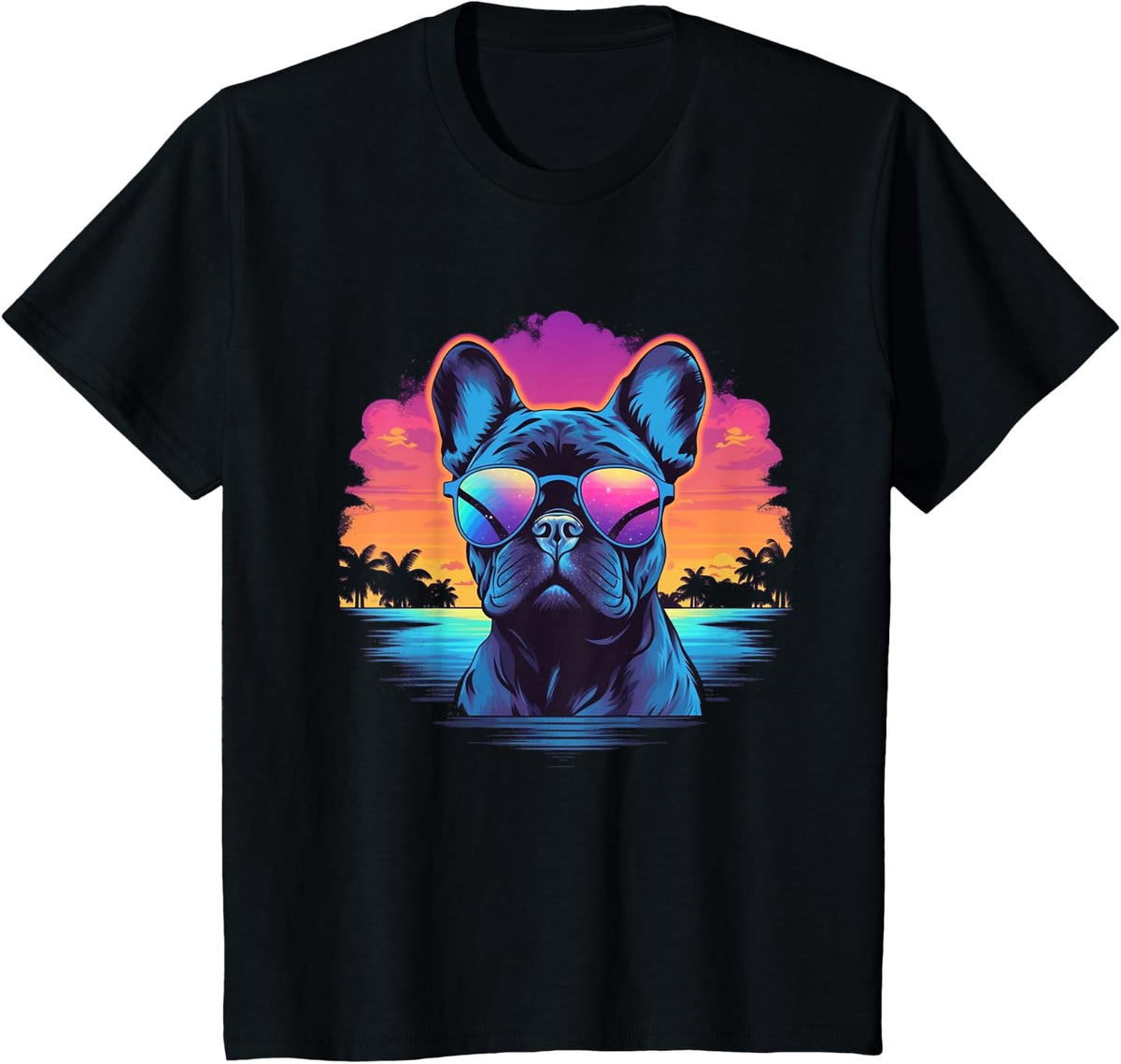 French Bulldog Dog Men Women Kids T-Shirt - Black