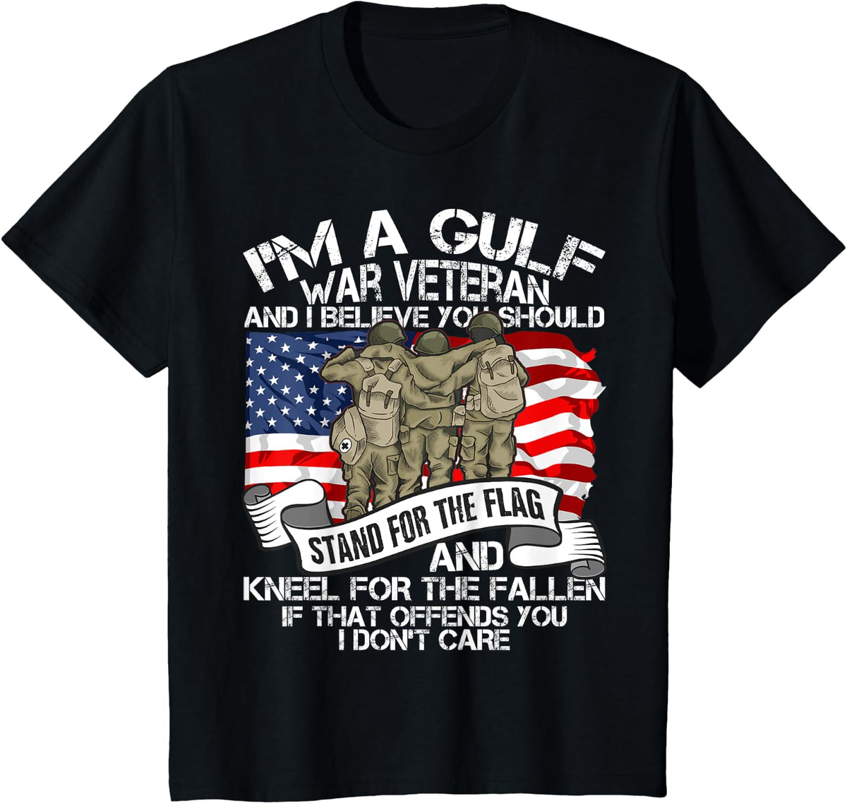 Cool Gulf War Veteran Soldier Proud Hero Veteran's Day T-Shirt - Black