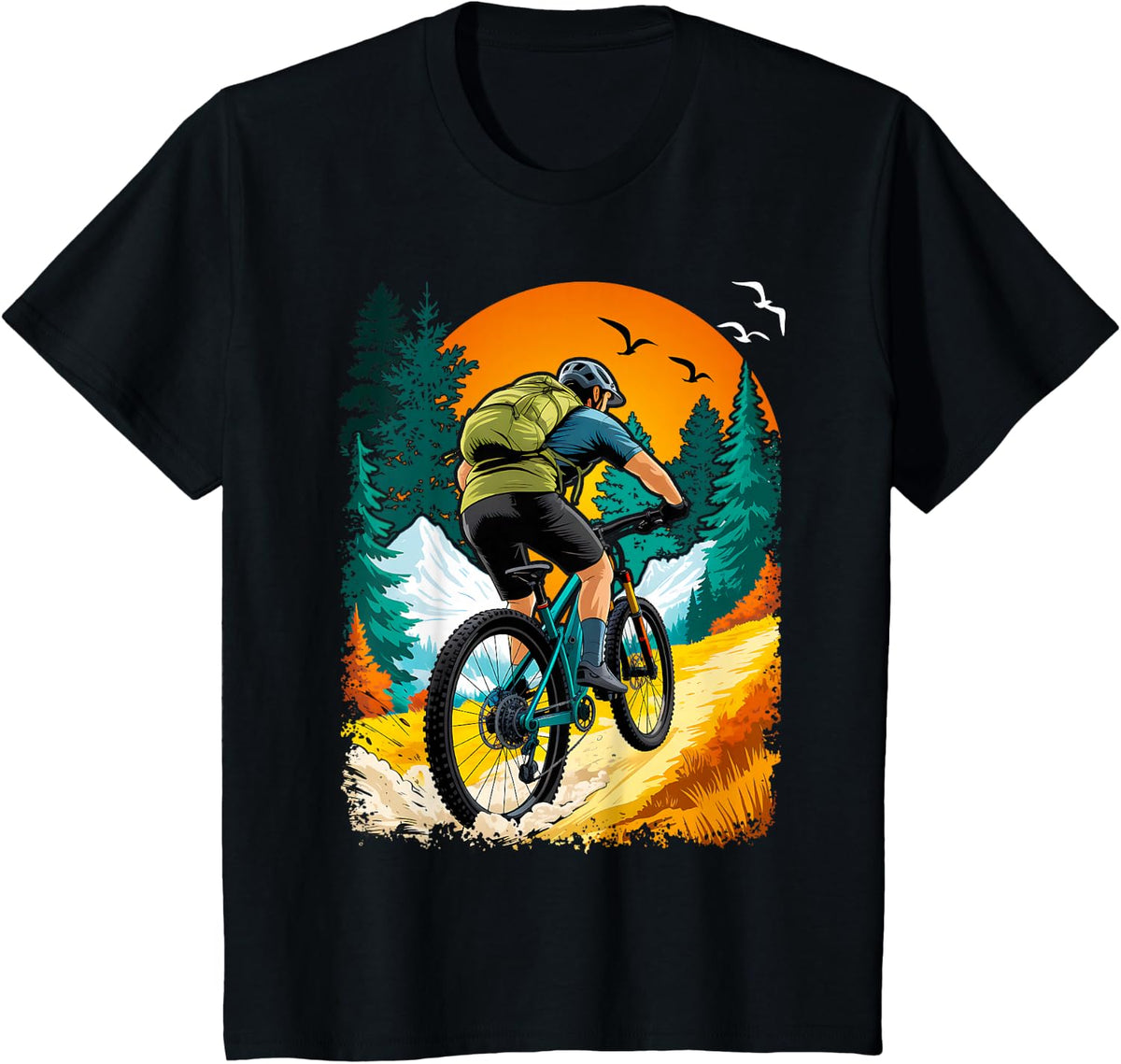 Mountain Bike MTB Clothing - MTB Mountain Bike T-Shirt - Black