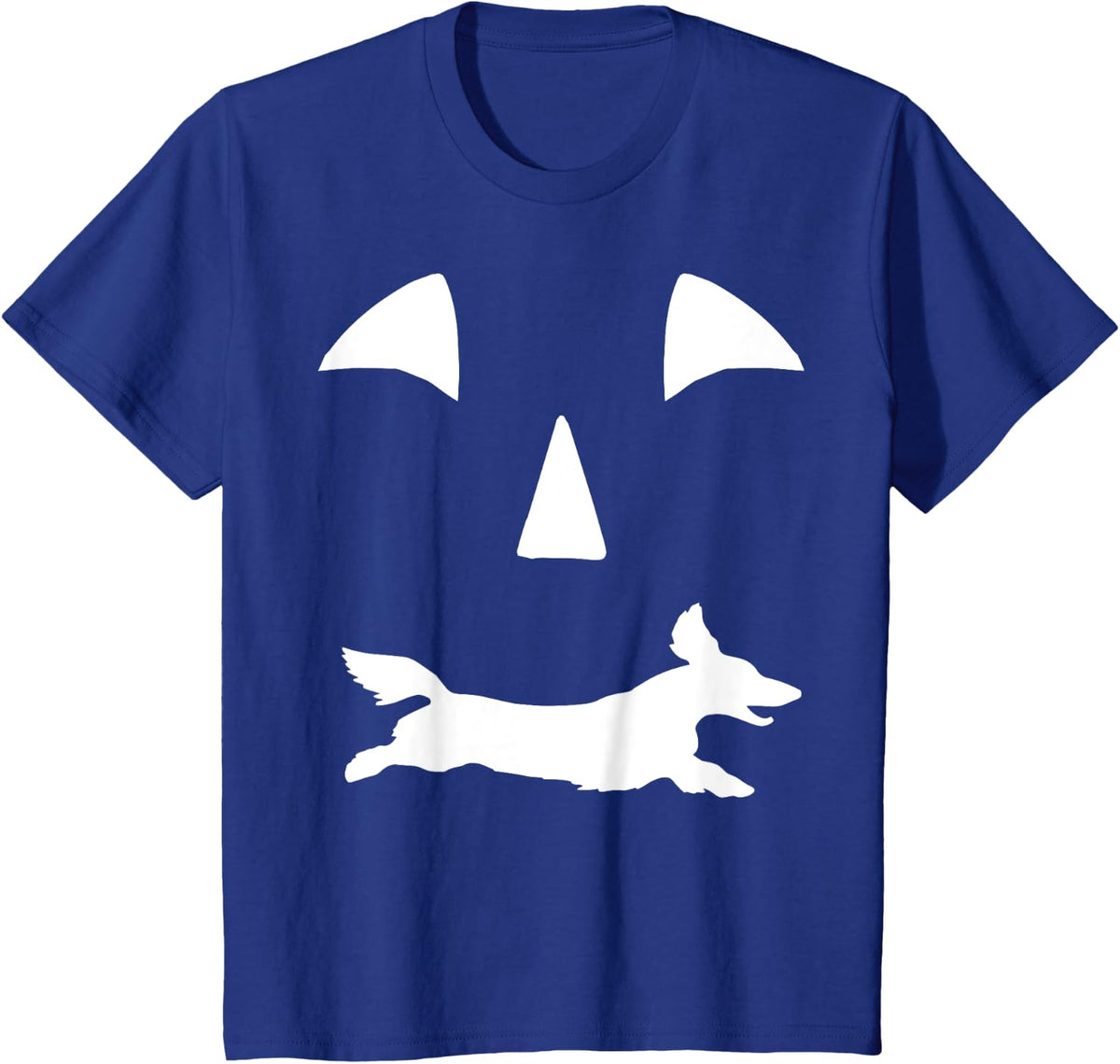 funny Long haired Dachshund pumpkin halloween T-Shirt - Royal Blue
