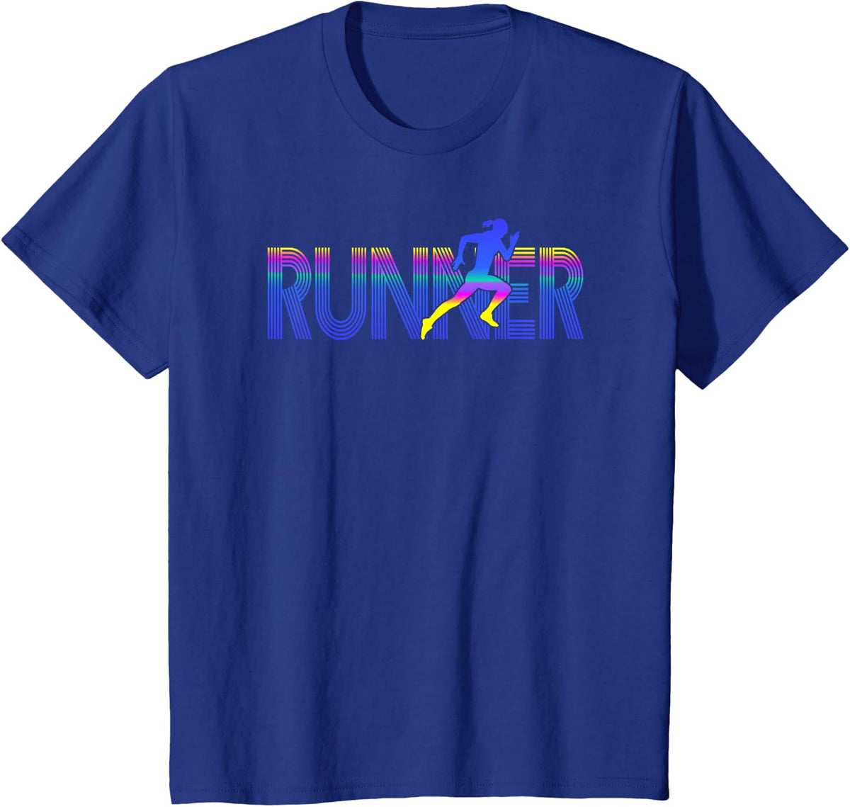 RUNNER Track & Field Cross Country Running Athlete Vintage T-Shirt - Royal Blue