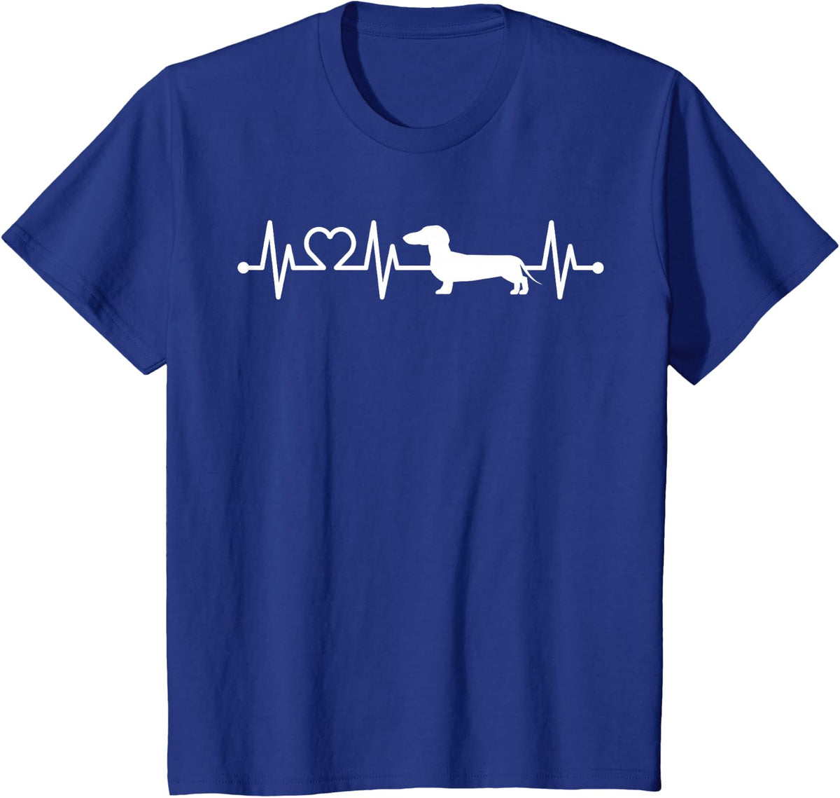 ECG Heartbeat Dachshund Dackel Teckel for dog owners T-Shirt - Royal Blue