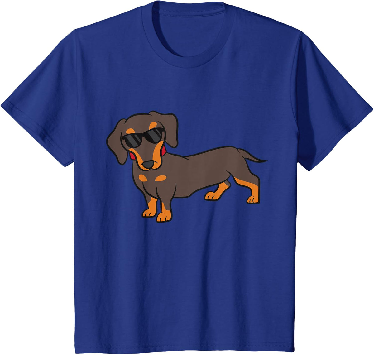 Cool Dachshund With Sunglasses Funny Dachshund Dog T-Shirt for Men Women Kids - Royal Blue