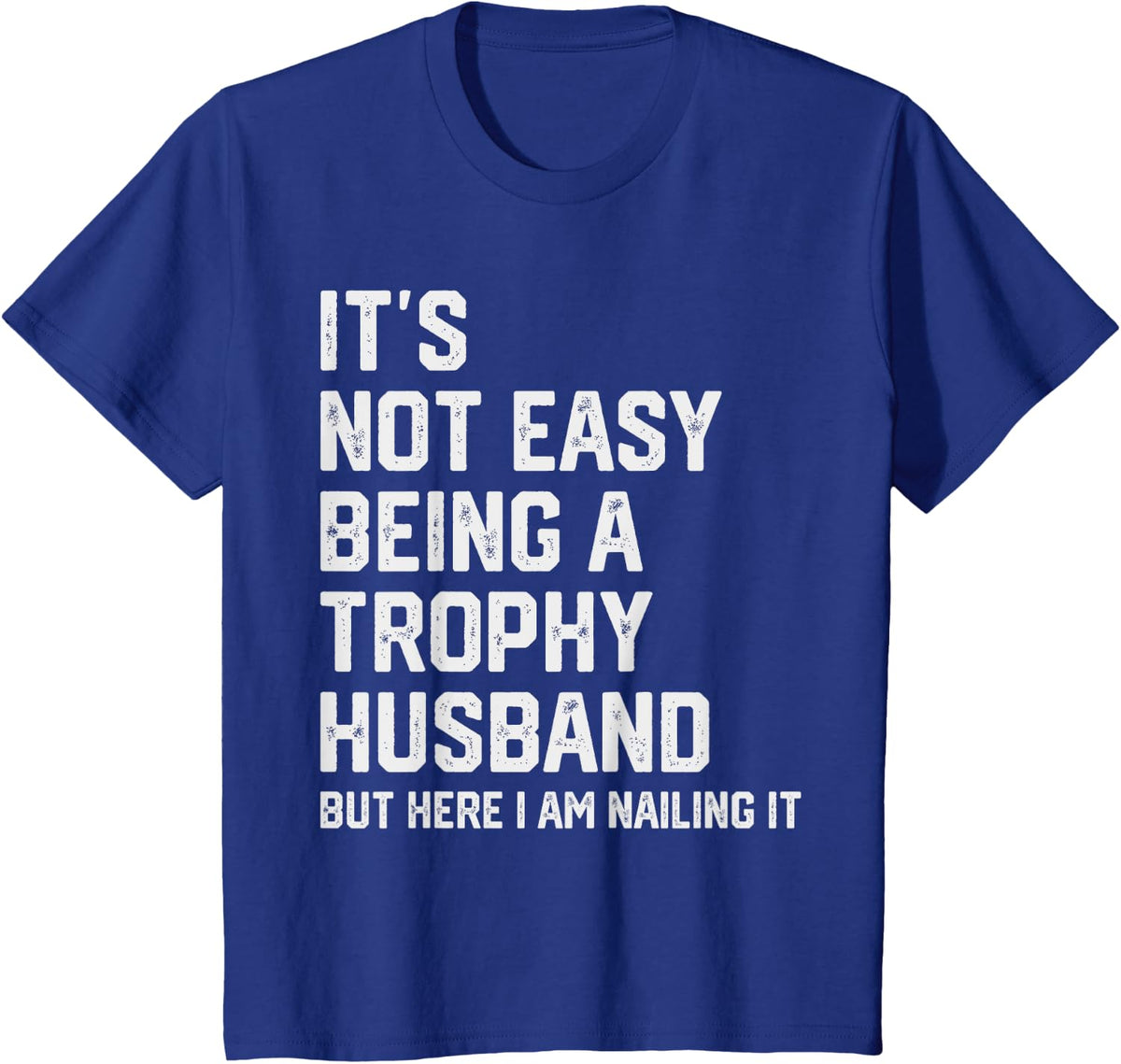 Funny Husband Wife Marriage Anniversary Tee - Men's Vintage Humorous Modern T-Shirt - Black - Small - Short Sleeve - Royal