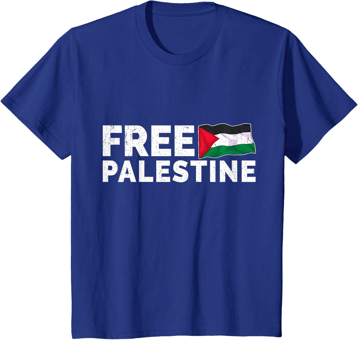 Free Palestine Gaza Flag Arabic - Freedom for Palestinians T-Shirt - Royal Blue