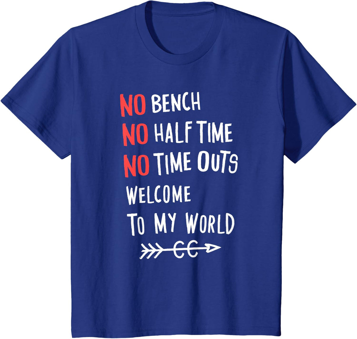 No Bench Half Time Outs Cross Country Runner Gift Tshirt T-Shirt - Royal Blue