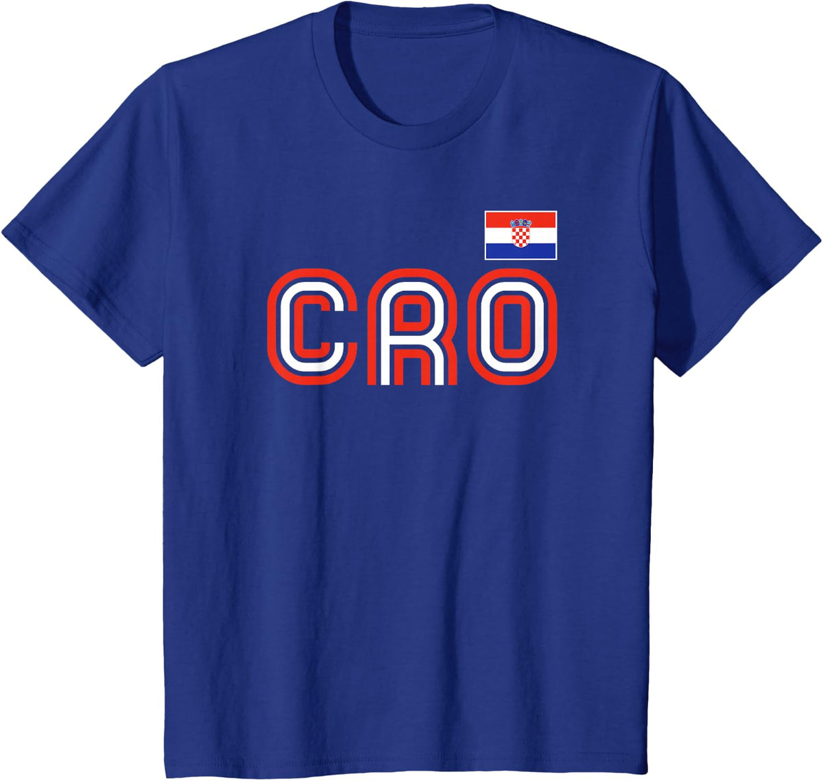 Croatia Flag Retro International Country Croatian Pride T-Shirt - Royal Blue