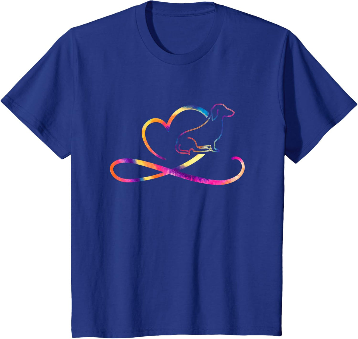 Heart Wiener Lover Gift Cute Dog Lover Gift Dachshund T-Shirt - Royal Blue
