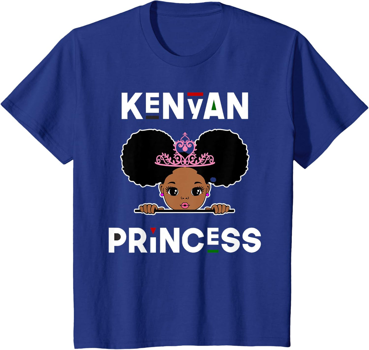 Kenyan Princess Shirt Girls Cute Kenyan Princess Kenya T-Shirt - Royal Blue