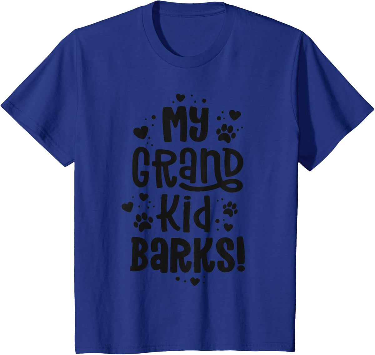 My Grandkid Barks Funny Dog Grandma Shirt Pawma Grand Maw T-Shirt - Royal Blue