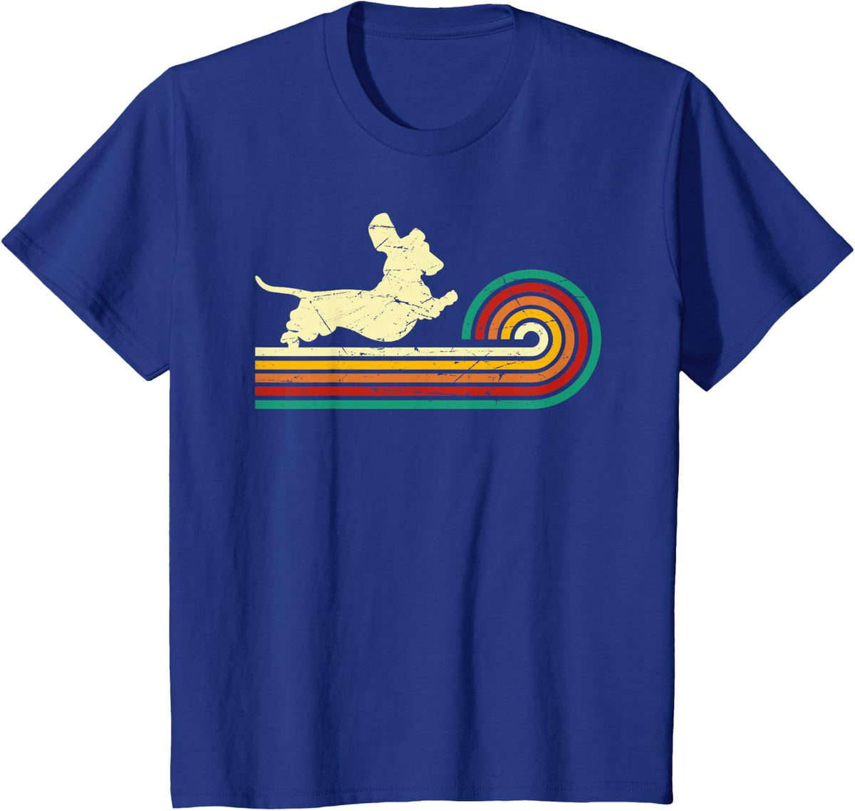 Dachshund dachshund dog silhouette retro gift T-Shirt - Royal Blue