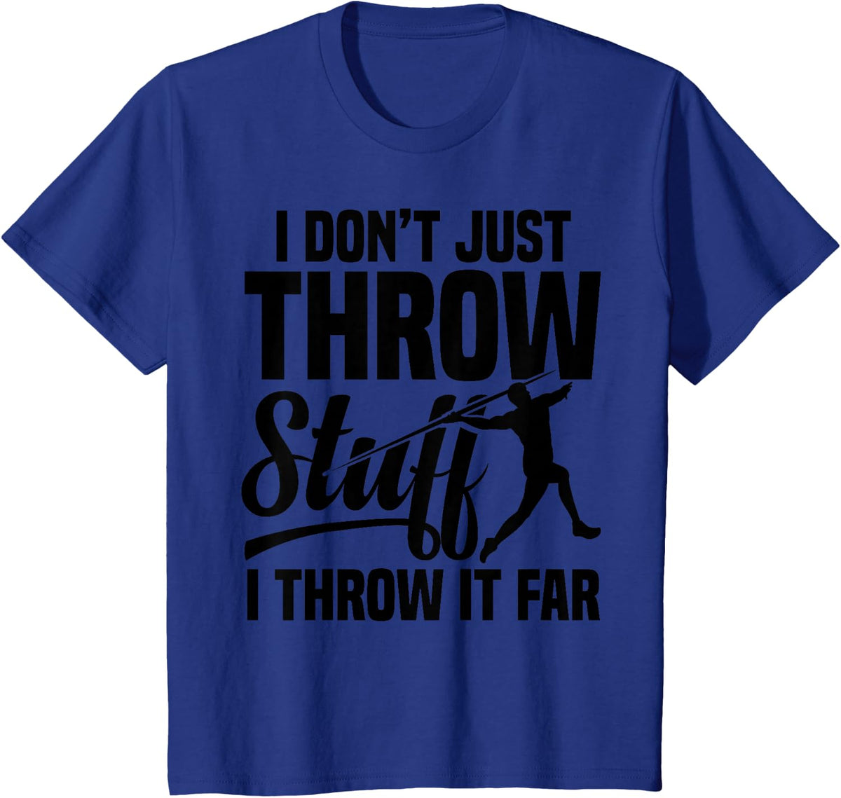Javelin Throwing Shoes 800g Javelin Spikes Javelin Thrower T-Shirt, Small, White - Royal Blue