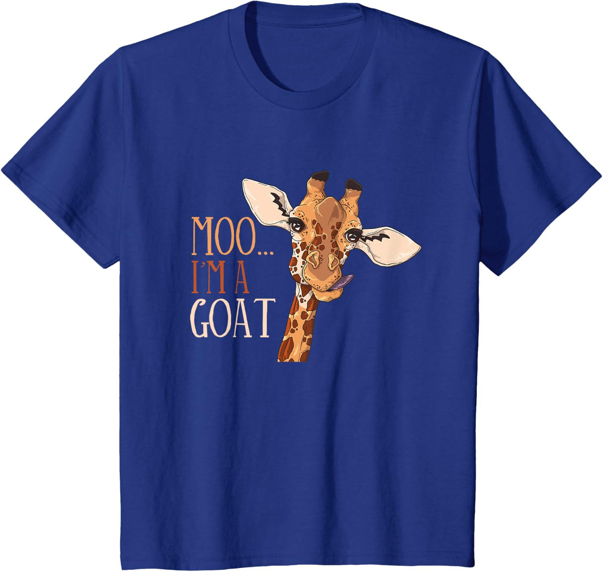 Moo I'm a Goat, Funny Goats Costumes Goat T-Shirt - Royal Blue