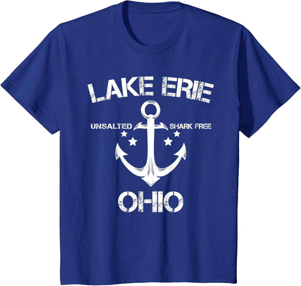 LAKE ERIE OHIO Funny Fishing Camping Summer Gift T-Shirt - Royal Blue