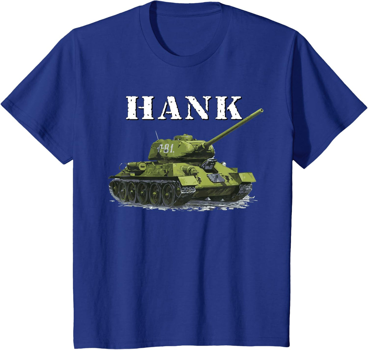 Hank the Tank Funny Cool T-Shirt - Royal Blue