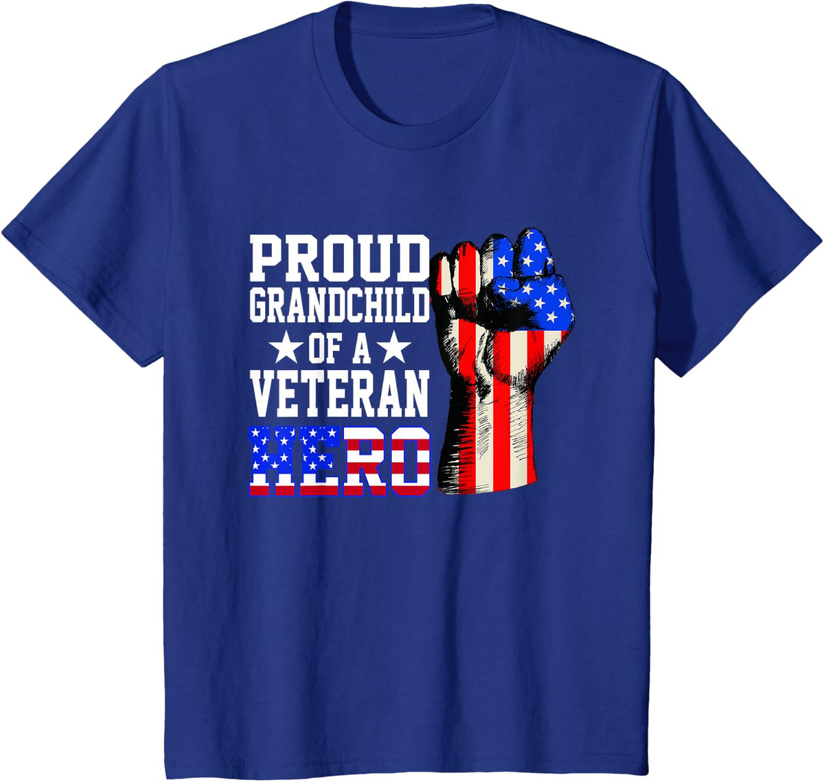 American Hero Patriotic Day Veterans Day for Kids T-Shirt - Royal Blue