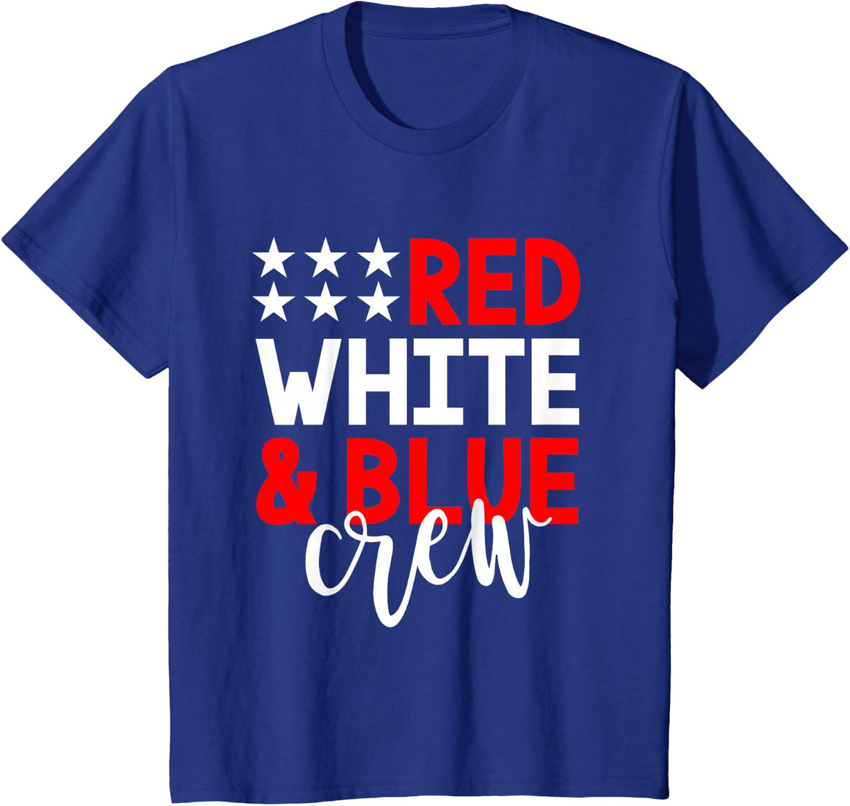 4th of July Group Shirts Red White Blue Crew Family Friends T-Shirt - Royal Blue