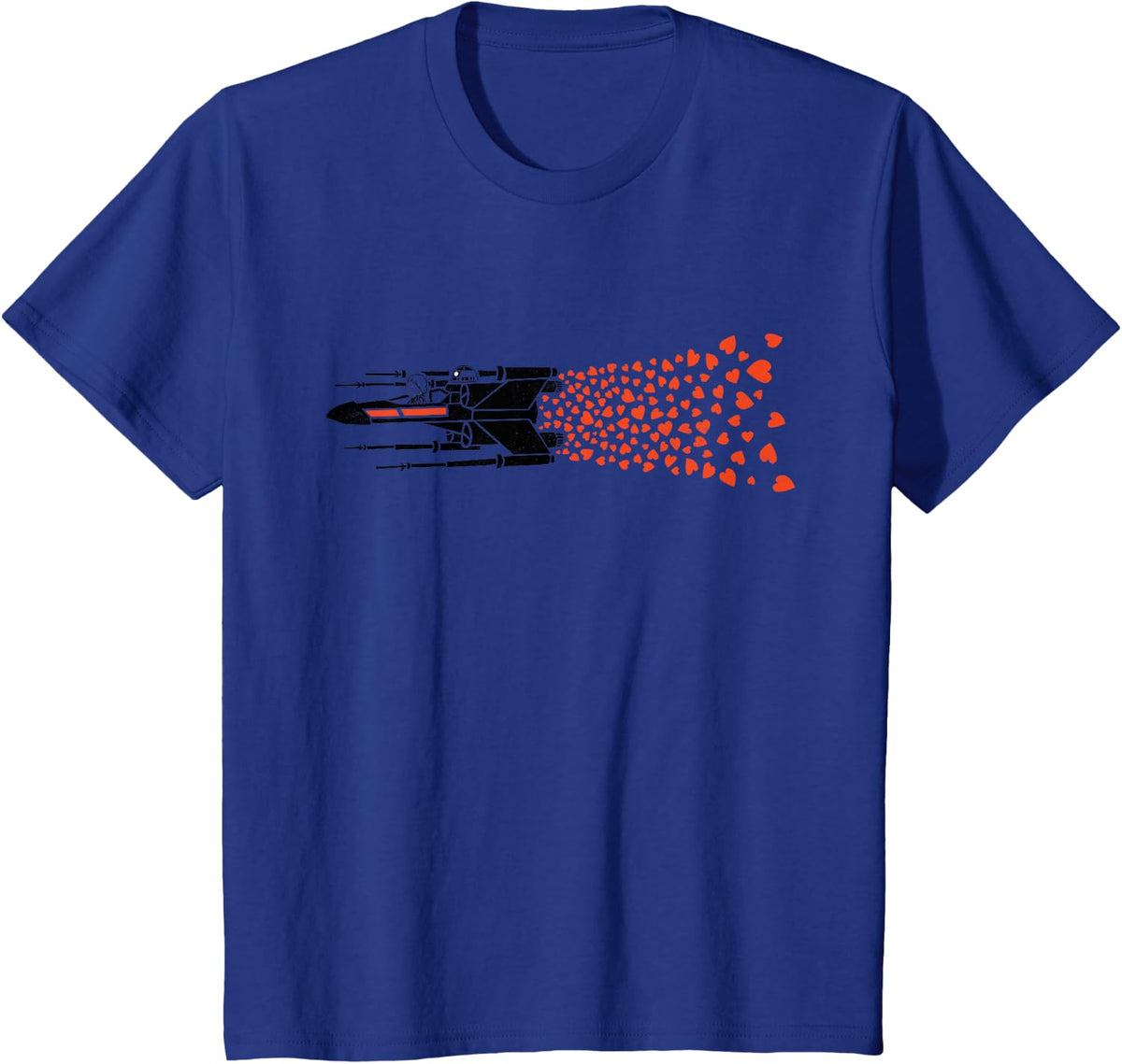 Star War Valentine's Day Luke R2-D2 X-Wing Hearts T-Shirt - Royal Blue