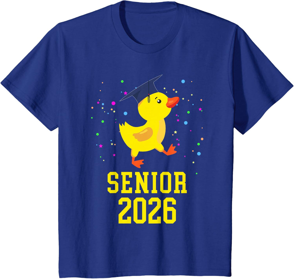 Duck Senior 2026 Graduate School & College Graduation T-Shirt - Royal Blue