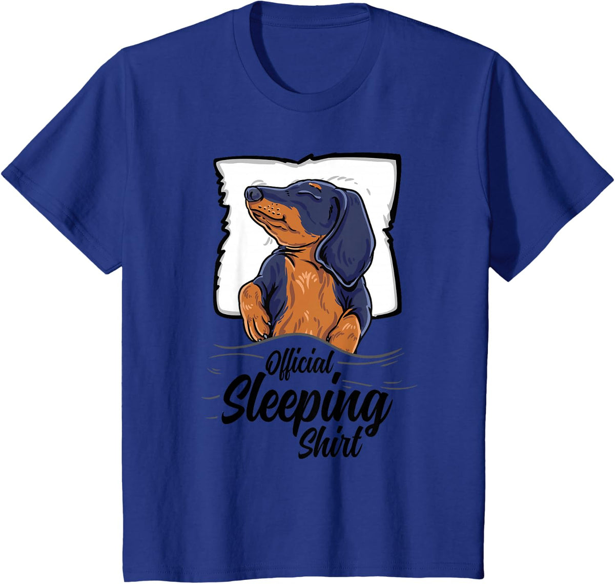 official sleeping Shirt cute dachshund dog sleep nightgown T-Shirt - Royal Blue