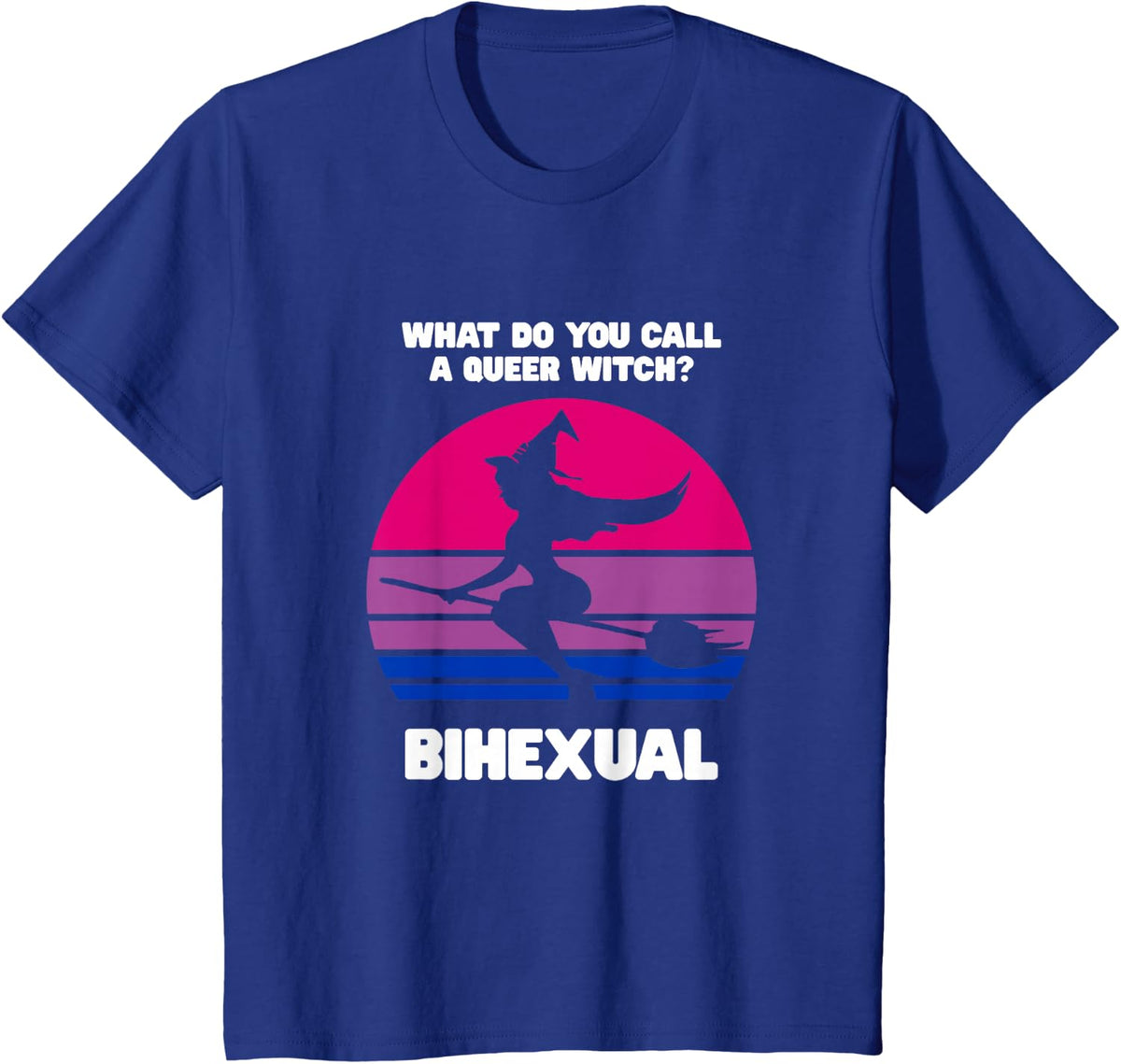 Bihexual Witch Bisexual Halloween Pride T-Shirt - Royal Blue