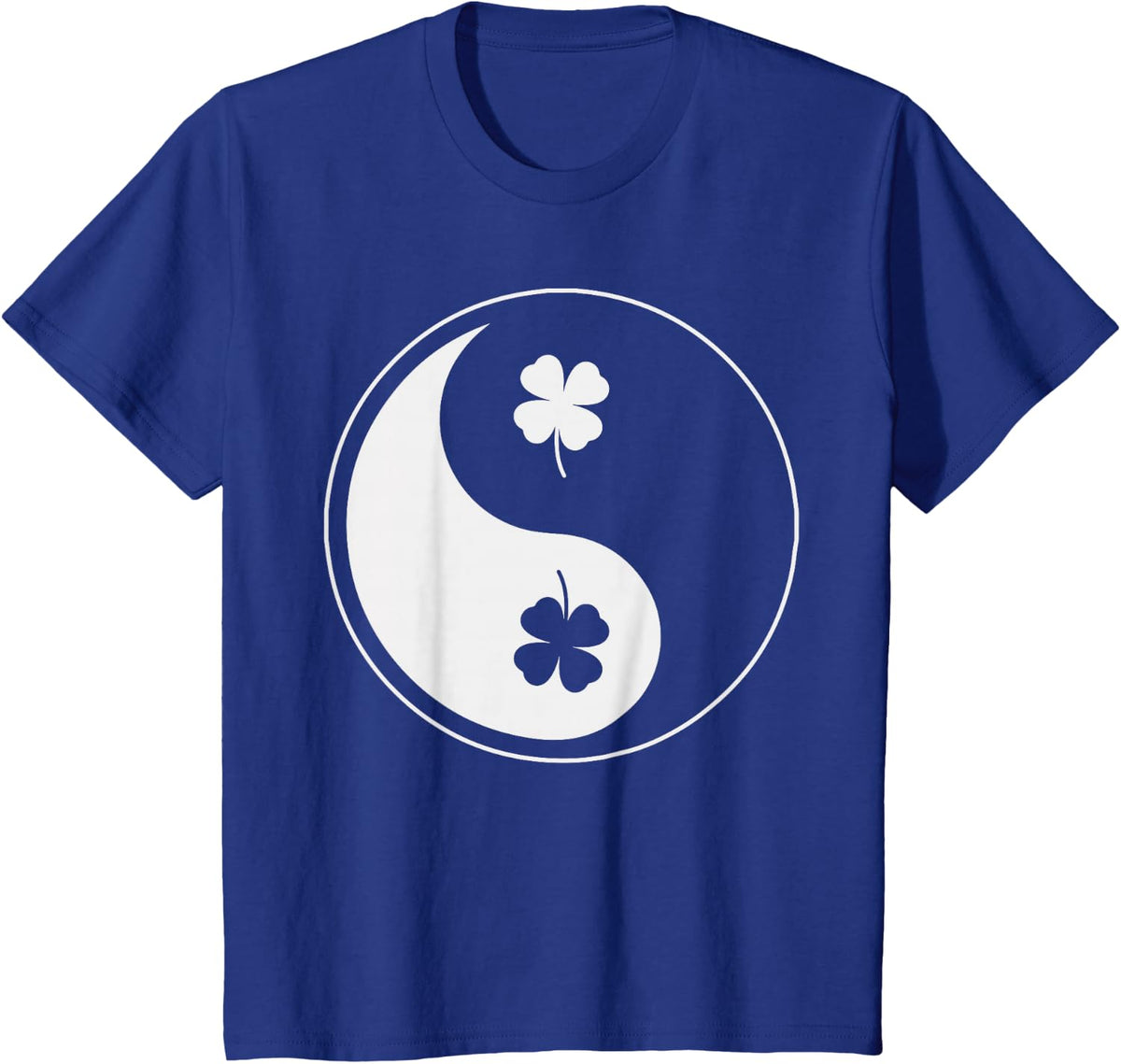 Shamrock Yin Yang Shirt Yoga Meditation St Patricks Day T-Shirt - Royal Blue