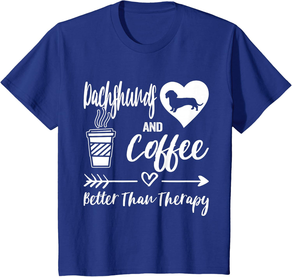 Dachshunds And Coffee Dachshund Mom Dachshund Dad Coffee T-Shirt - Royal Blue