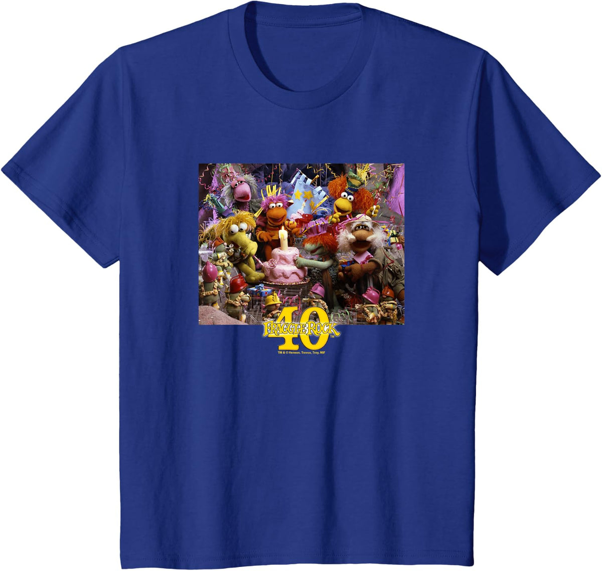 Fraggle Rock 40th Anniversary Birthday Party T-Shirt - Royal Blue
