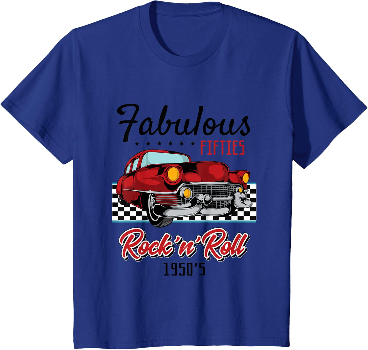 50s Rockabilly Vintage 1950s Clothing for Women Men Tshirt T-Shirt - Royal Blue