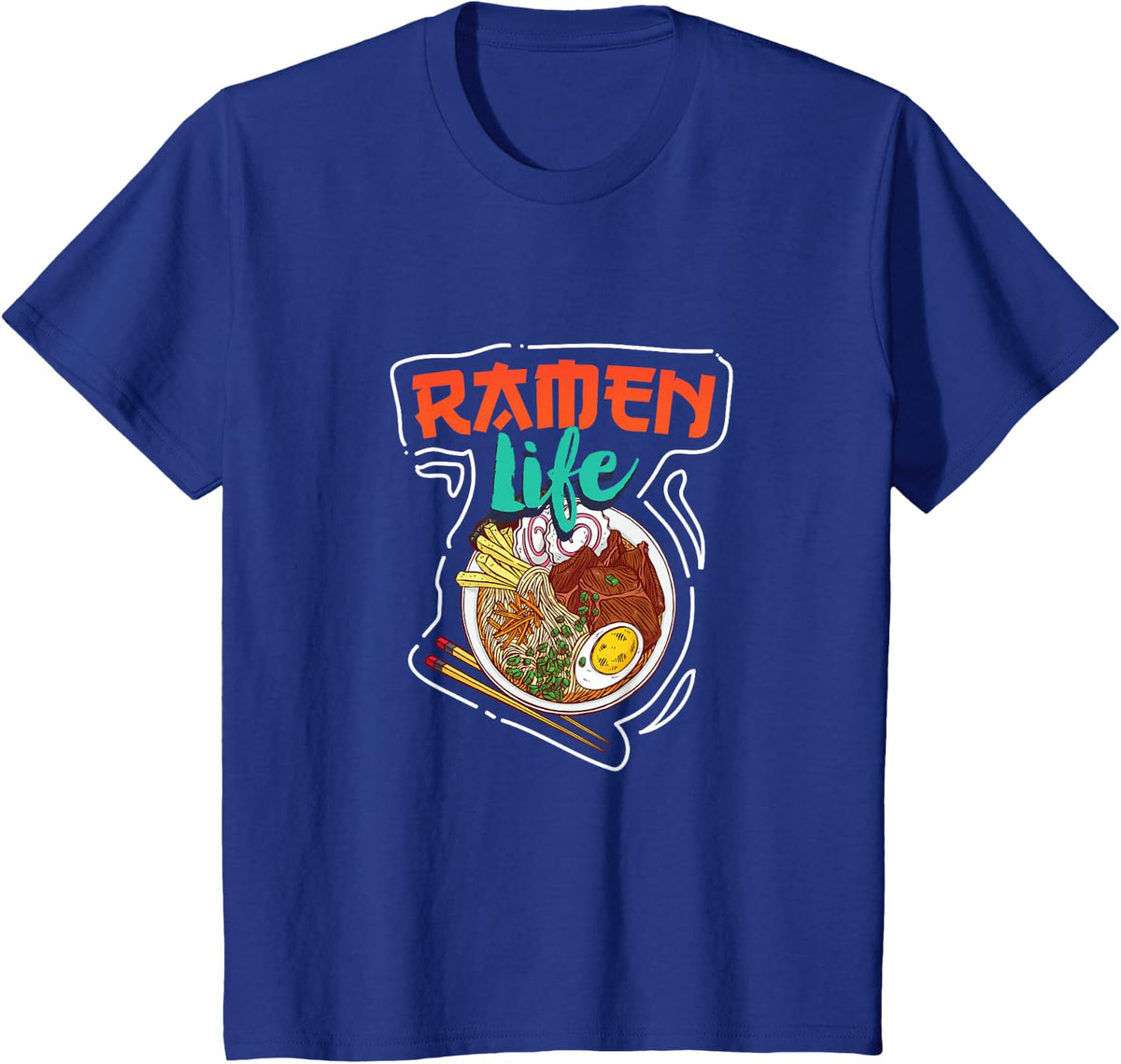 Ramen Lif Funny Anime Egg Gift Fun T-Shirt - Royal Blue