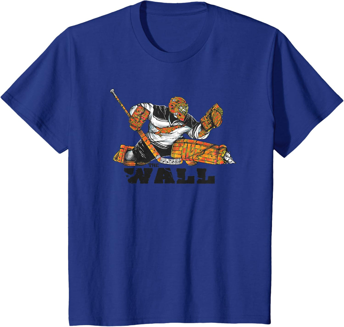 Brick Wall Hockey Goalie - Intl Goalies Union T-Shirt - Royal Blue