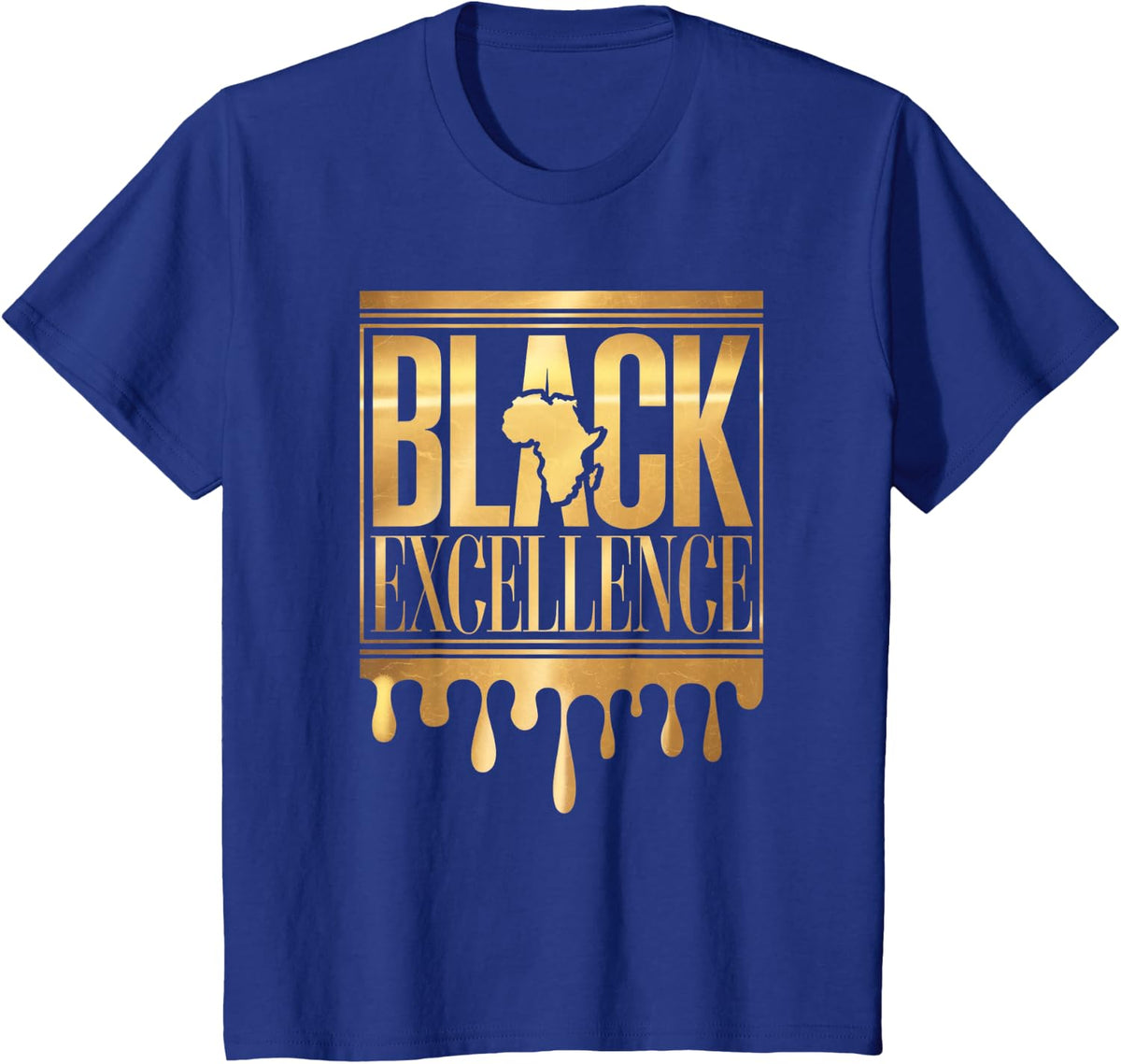 Black Pride Black History Month Black Afro Motivation T-Shirt - Royal Blue