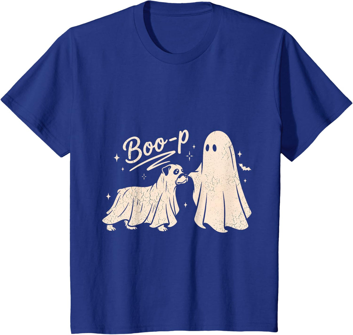 Funny Spooky Season Rottweiler Halloween Boo-P Ghost Dog T-Shirt - Royal Blue