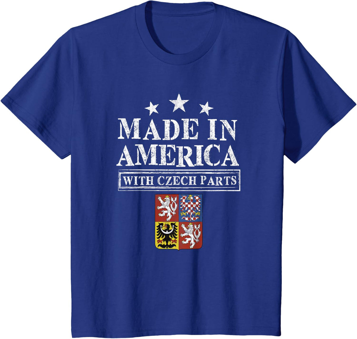 Made In America With Czech Parts | Immigrant T Shirt T-Shirt - Royal Blue