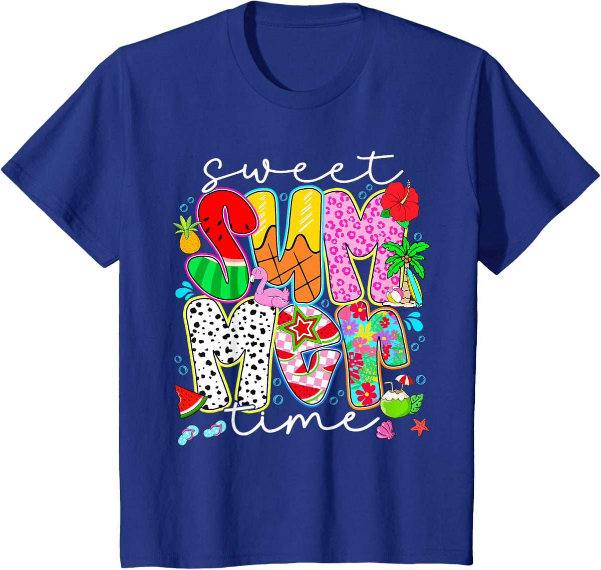 Teacher Off Duty Summer Break Sweet Summer Time Women Girls T-Shirt - Royal Blue