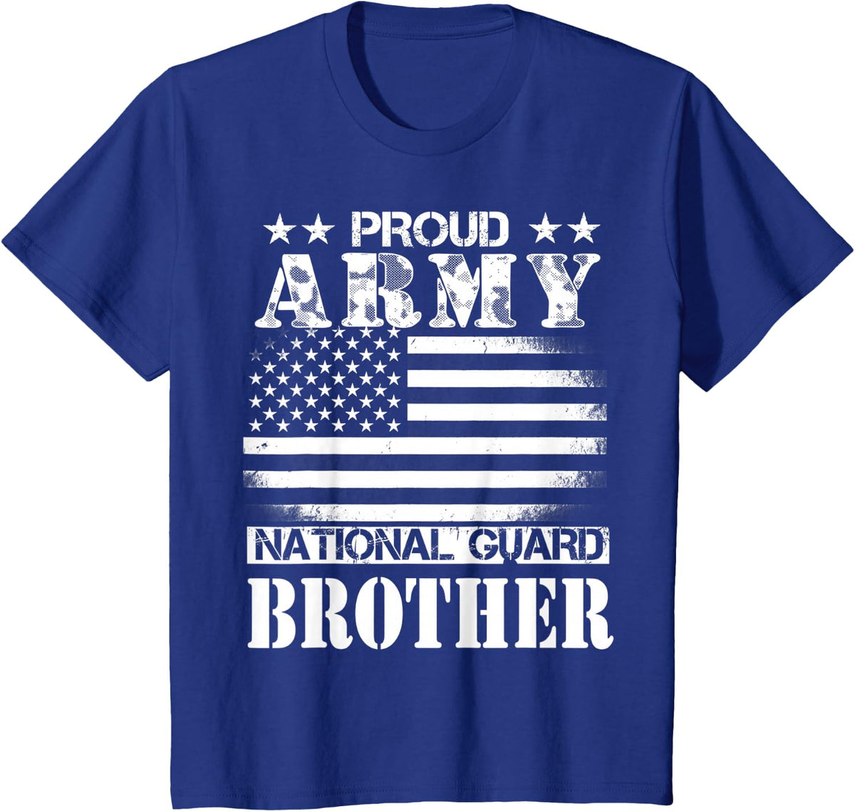 Proud Army National Guard Brother T-Shirt U.S. Military T-Shirt - Royal Blue