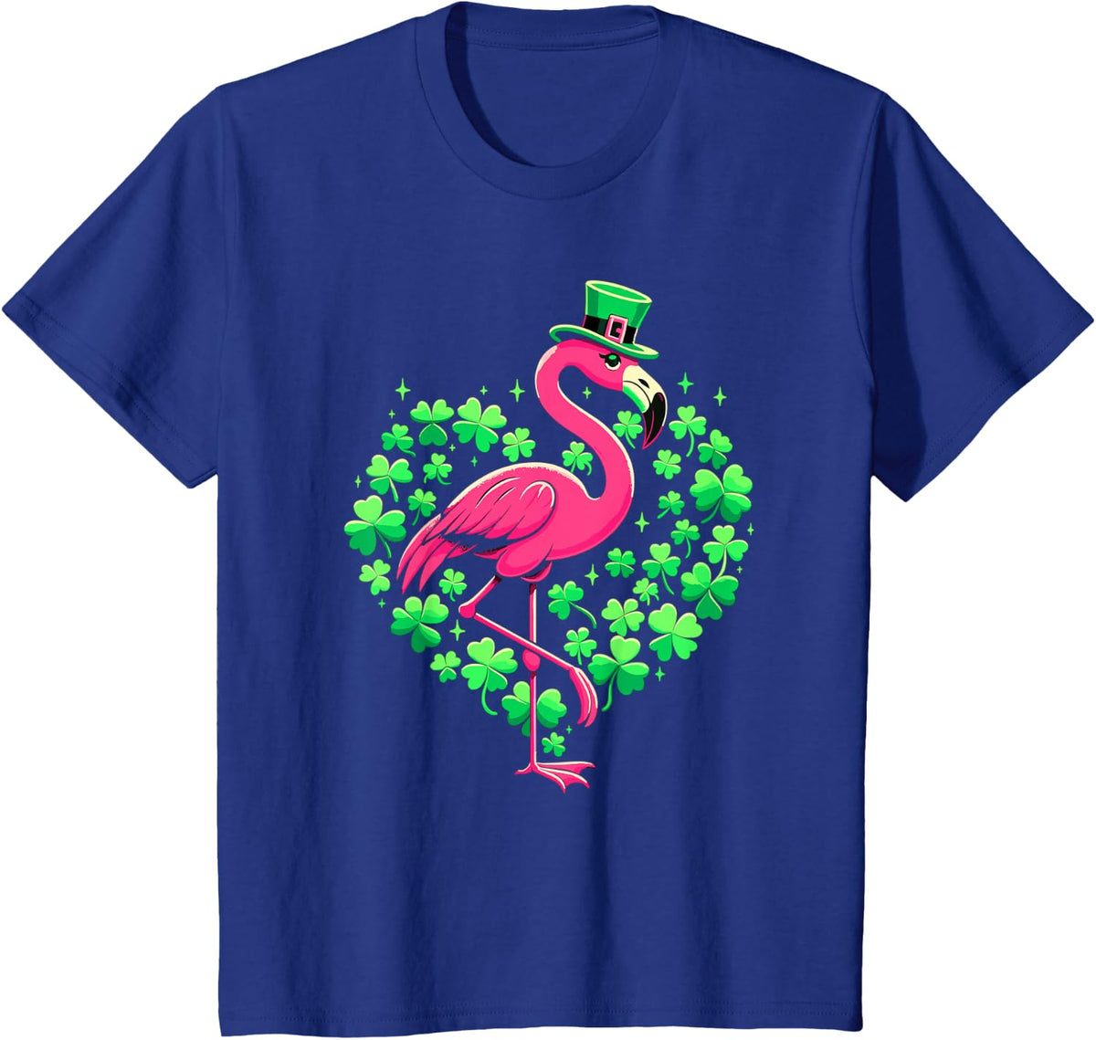 St Patricks Day Irish Flamingo T-Shirt - Royal Blue