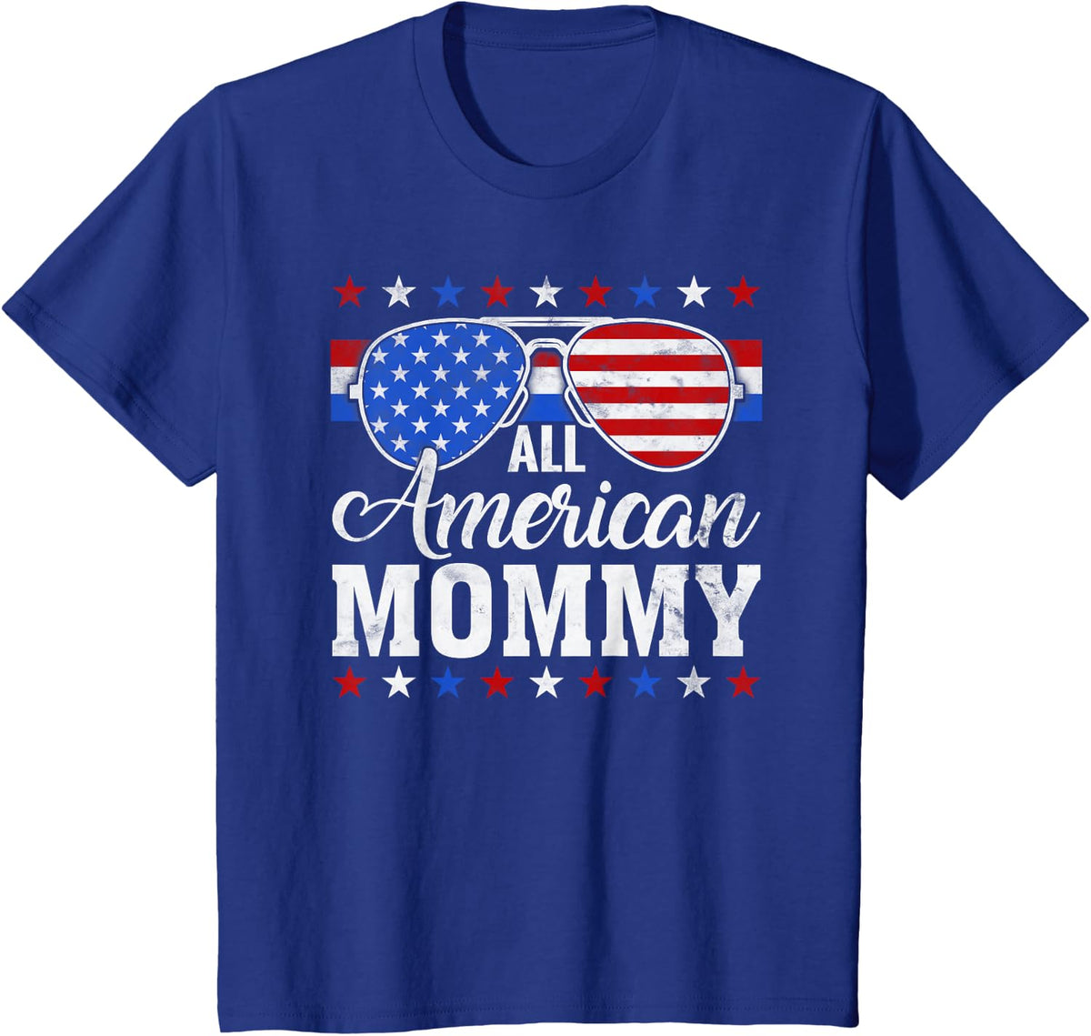 American Mommy Matching Family 4th of July USA Patriotic T-Shirt - Royal Blue