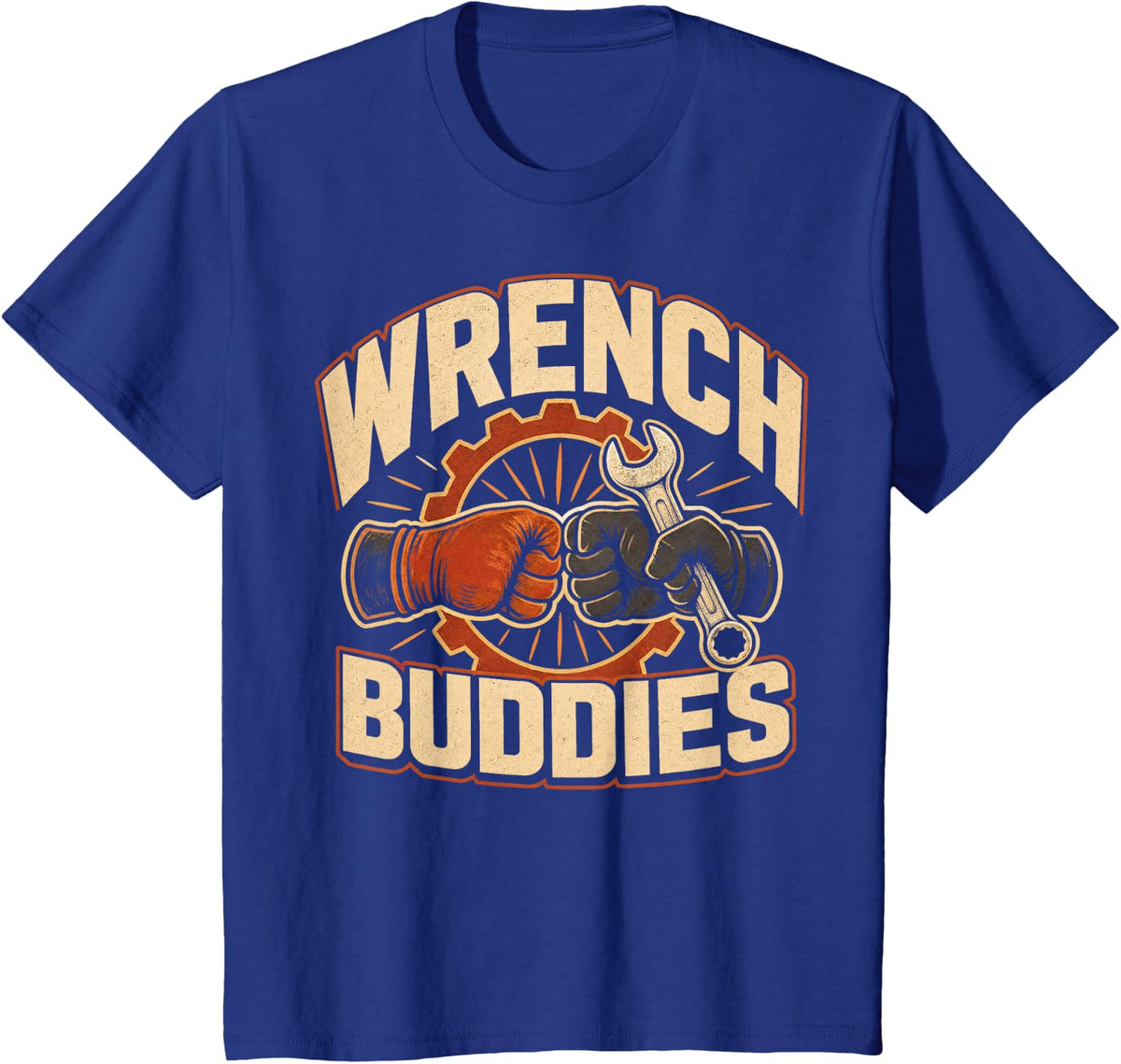 Wrench Buddies Mechanic Garage Auto Repair T-Shirt - Royal Blue
